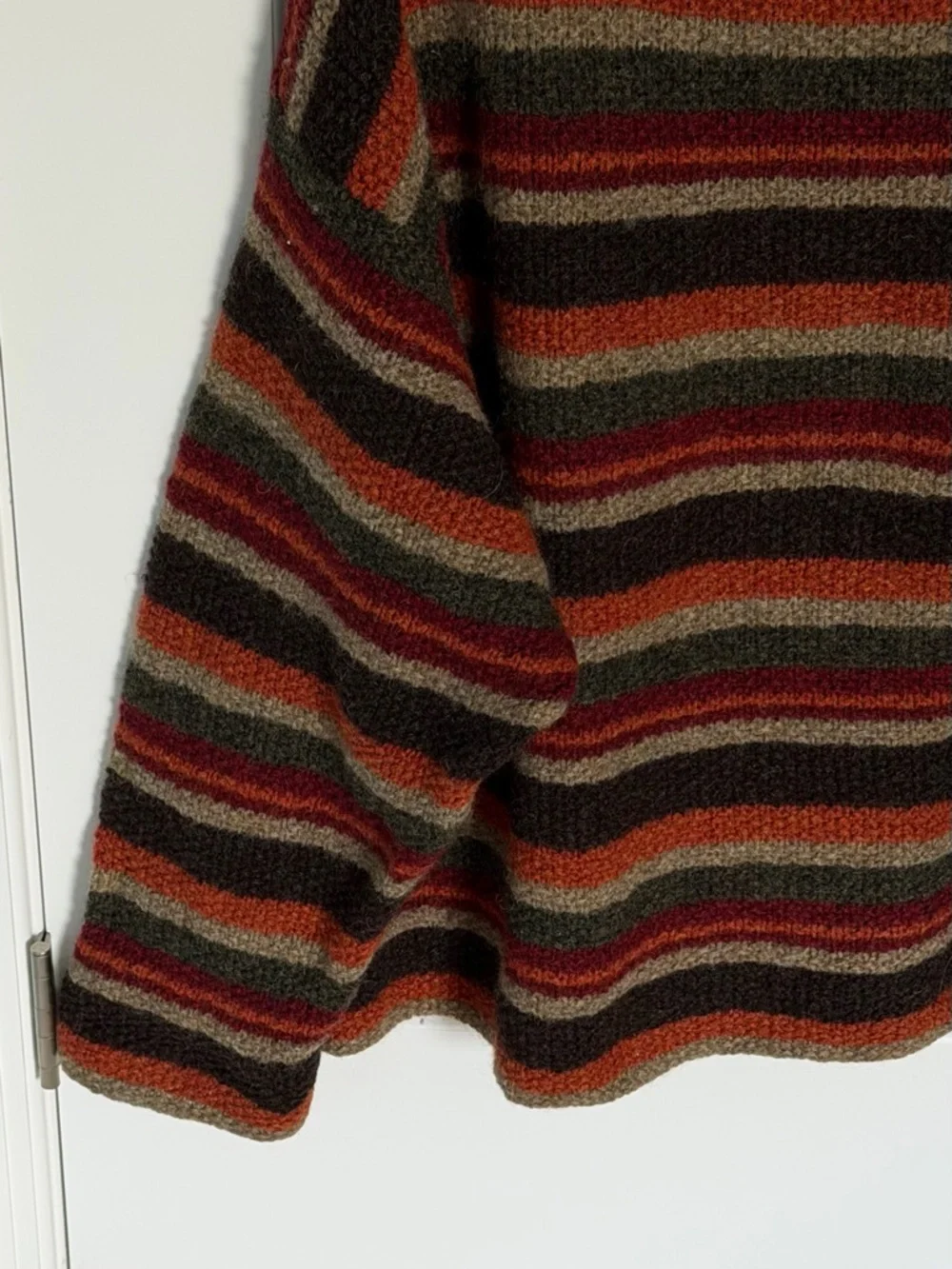 J. Crew vintage Men's 1990s grunge Striped 100% Wool Sweater XXL 39646